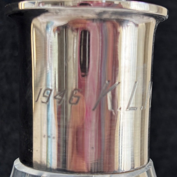 KLM Airlines Commemorative Decanter with Birks Sterling Collar AS IS - Picture 3 of 8